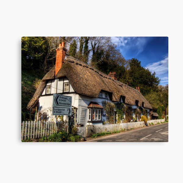 Shepards Cottage, Wherwell, Hampshire Canvas Print