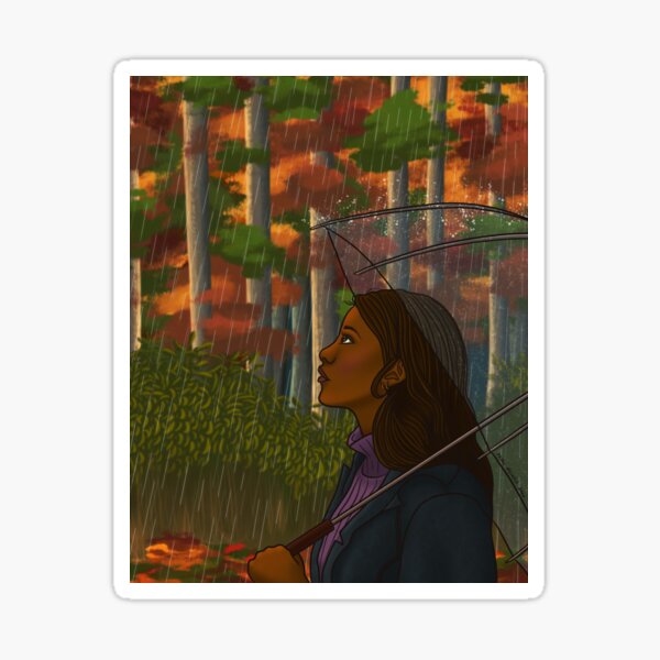 Rainy Autumn Day Sticker