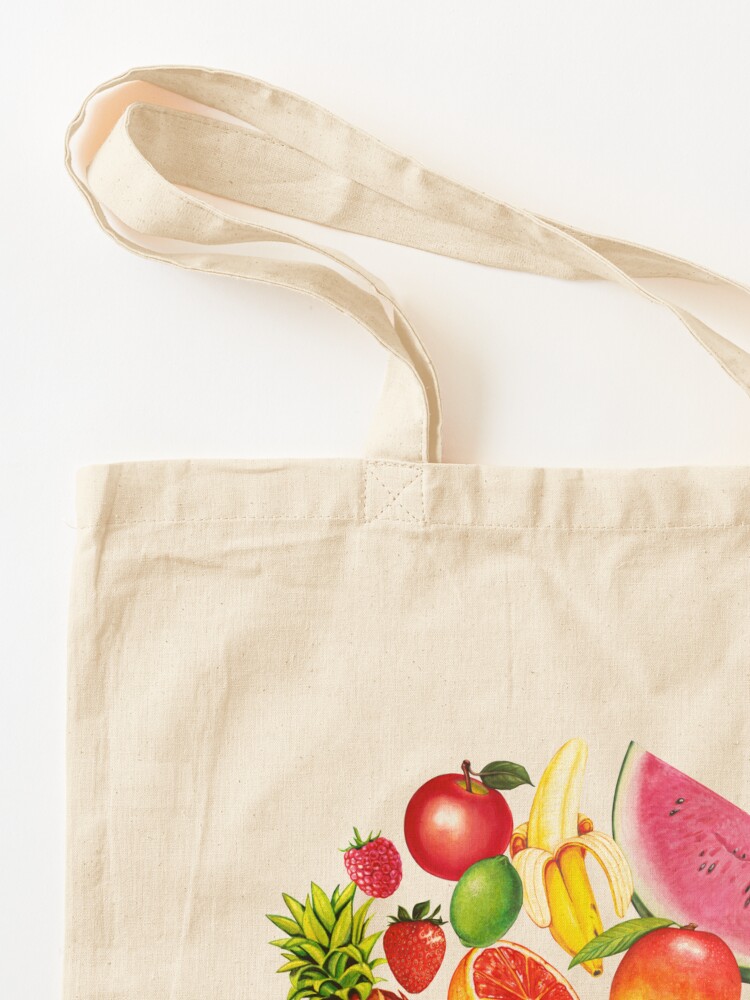 Bolsa de tela manzanas de colores - bolsa de tela pequeña (27 x 23 cm)
