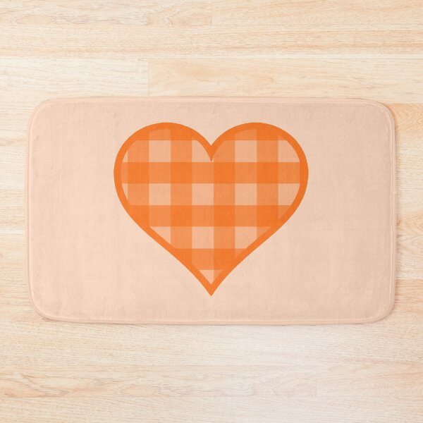 Item preview, All Orange Buffalo Plaid Heart designed and sold by Bumblefuzzies.
