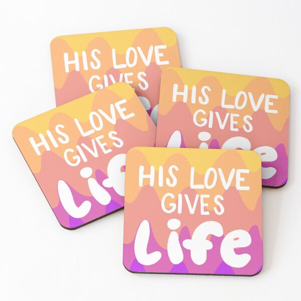 Item preview, His Love Gives Life Orange and Pink designed and sold by faithprints.