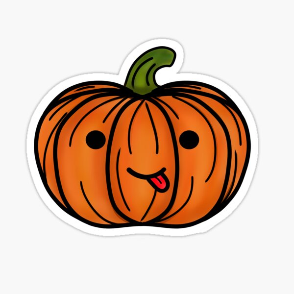 Halloween pumpkin hand drawn colored sketch Vector Image