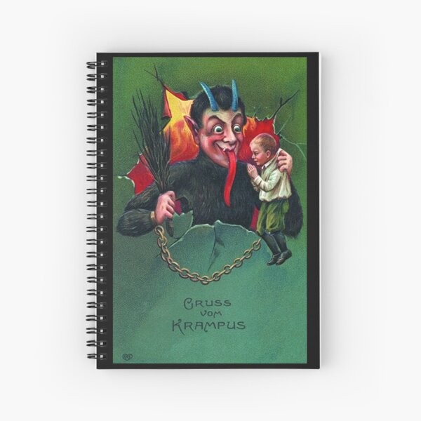 Item preview, Krampus coming for bad girls and boys - vintage greeting designed and sold by forgottenbeauty.