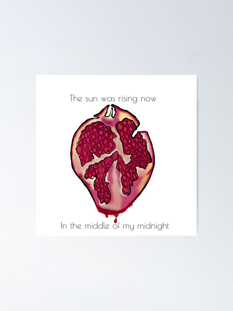 "Midnight Sun Pomegranate" Poster for Sale by LakenAlexander Redbubble