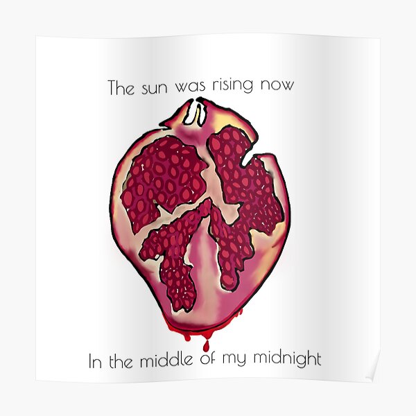 "Midnight Sun Pomegranate" Poster for Sale by LakenAlexander Redbubble