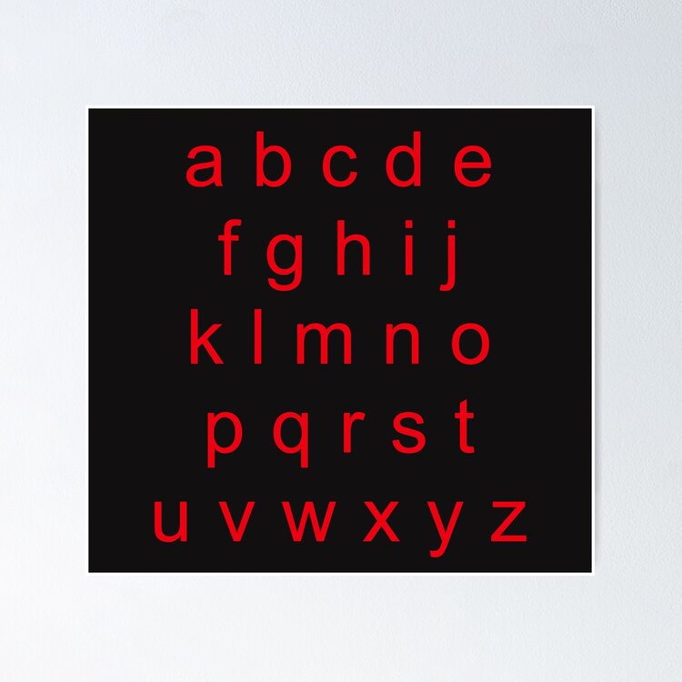 Alphabet Red (Small letters) Sticker