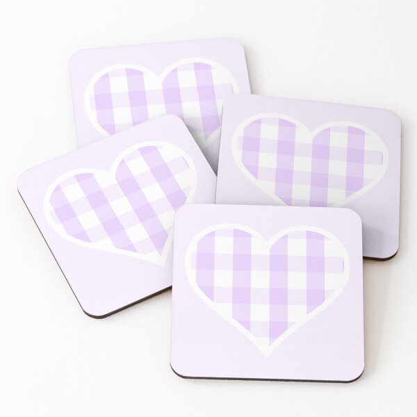 Item preview, Soft Purple and White Buffalo Plaid Heart designed and sold by Bumblefuzzies.