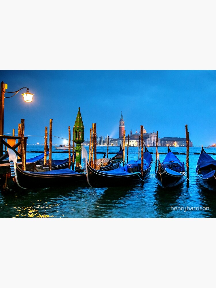 Discover Venetian Gondolas Premium Matte Vertical Poster