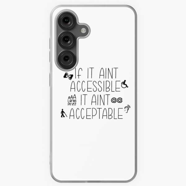 Vista previa del artículo con la obra «Si no es accesible, no es aceptable», diseñado y vendido por amyhutchison.