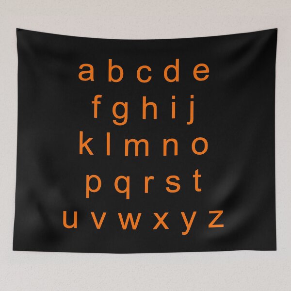 Item preview, Alphabet Orange (Small letters) designed and sold by REApparelCo.