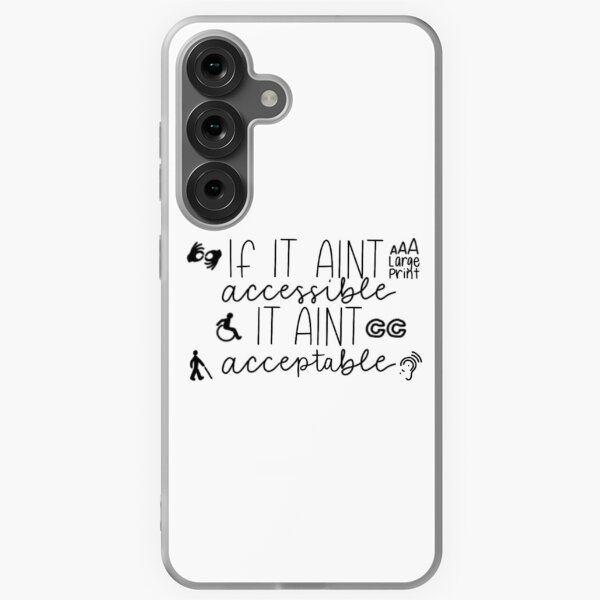 Vista previa del artículo con la obra «Si no es accesible no es aceptable.», diseñado y vendido por amyhutchison.