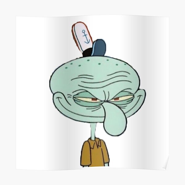 Mischievous Squidward Poster