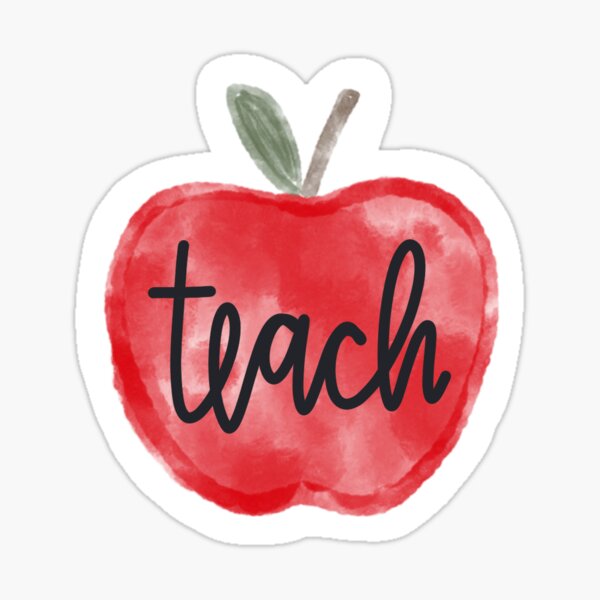 Teacher Apple Sticker