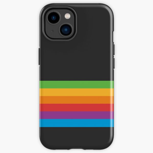 DARK RETRO APPLE RAINBOW iPhone Tough Case