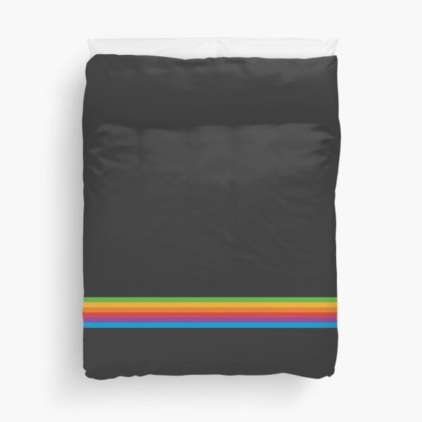 DARK RETRO APPLE RAINBOW Duvet Cover