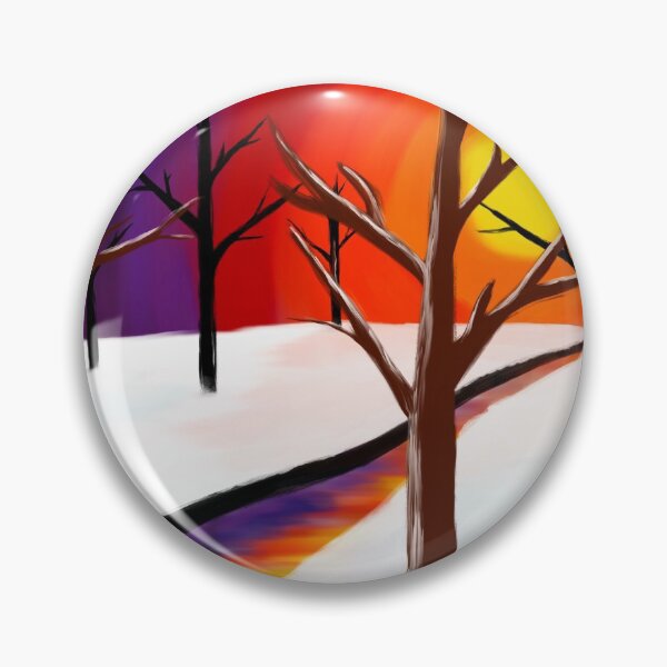 Item preview, Winter Rainbow Sunset Painting  designed and sold by forfun-art.