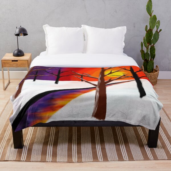 Item preview, Winter Rainbow Sunset Painting  designed and sold by forfun-art.