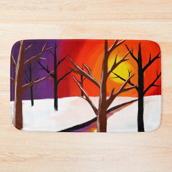 Item preview, Winter Rainbow Sunset Painting  designed and sold by forfun-art.