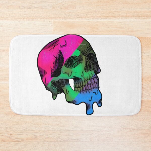 Item preview, polysexual melting skull designed and sold by lmnopcreations.