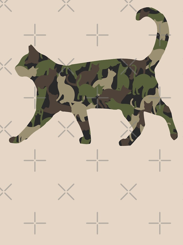 "Cat In Camouflage" T-shirt By Sociojunkie | Redbubble