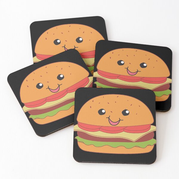 Item preview, Cute Burger with face designed and sold by NelBo.