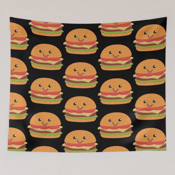 Item preview, Cute Burger with face designed and sold by NelBo.