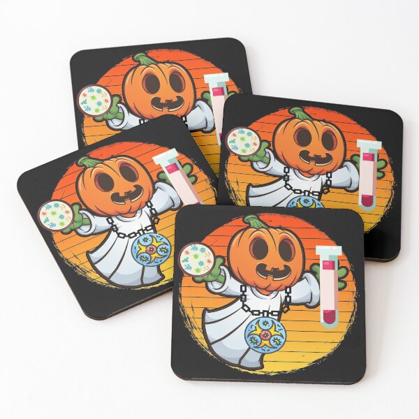 Item preview, MEDICAL LABORATORY SCIENTIST PUMPKIN HEAD LAB GHOST RETRO SUNSET HALLOWEEN    designed and sold by Hippiesole.