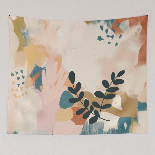 Item preview, Abstract - with botanical- Earthy neutral palette  designed and sold by Urvashi Patel.