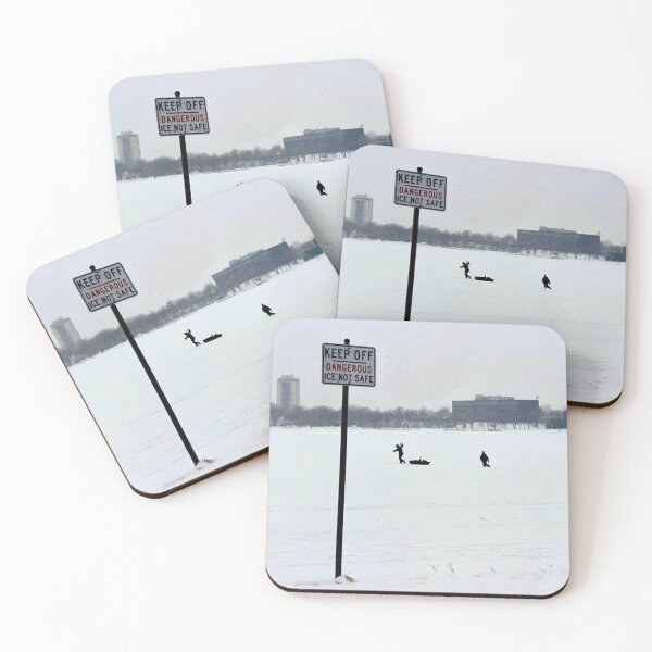 Item preview, Keep Off Dangerous Ice Not Safe Winter Day on the Ice in Minneapolis by Christie Olstad designed and sold by Christie Olstad.