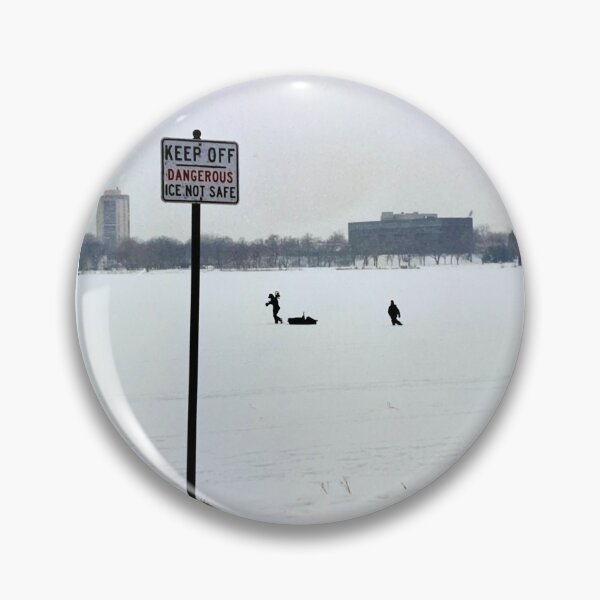 Item preview, Keep Off Dangerous Ice Not Safe Winter Day on the Ice in Minneapolis by Christie Olstad designed and sold by Christie Olstad.