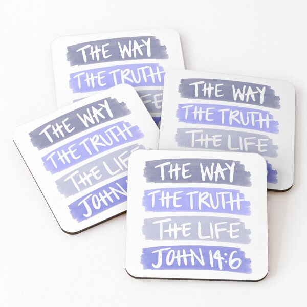 Item preview, John 14:6 The Way, Truth, and Life Purple Paint Strokes designed and sold by faithprints.