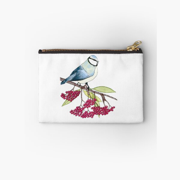 Item preview, Watercolor Blue Tit on a Branch of Rowan designed and sold by AlicjaCurioseur.