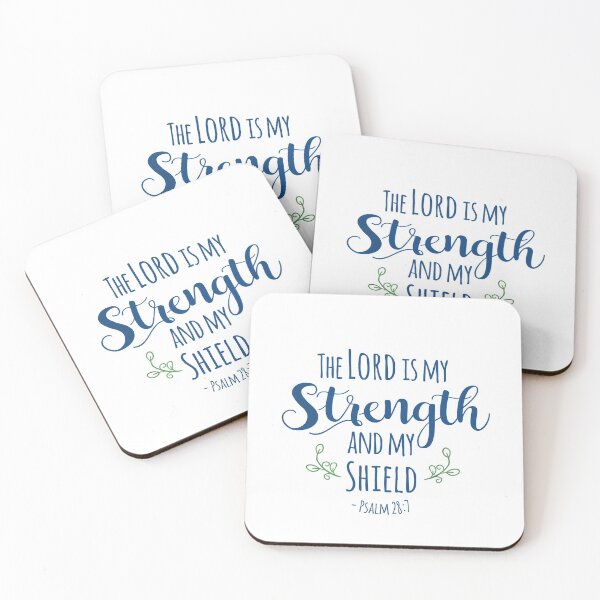 Item preview, Psalm 28:7 The Lord is my Strength - Blue designed and sold by amazingjoy.