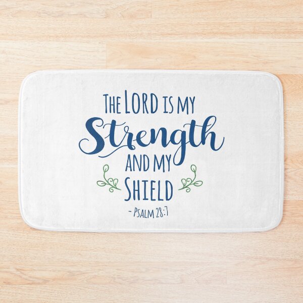 Item preview, Psalm 28:7 The Lord is my Strength - Blue designed and sold by amazingjoy.