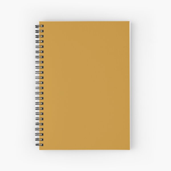 Simply Saffron - Simple Ochre / Yellow Design - Fall Color Trends Spiral Notebook