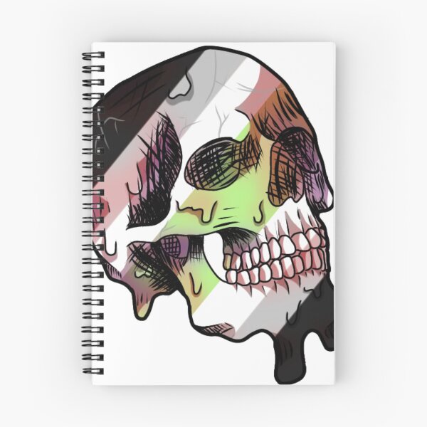 Item preview, agender melting skull designed and sold by lmnopcreations.