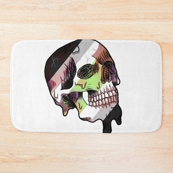Item preview, agender melting skull designed and sold by lmnopcreations.