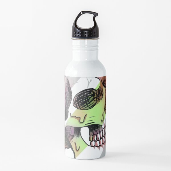 agender melting skull Water Bottle