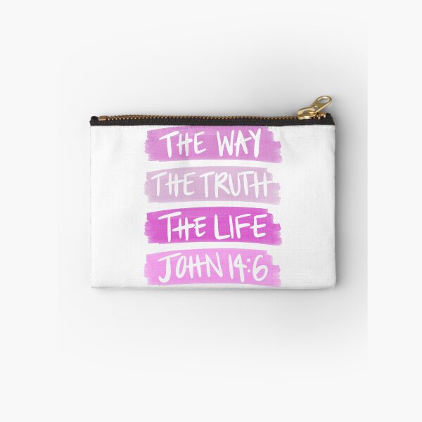 Item preview, John 14:6 The Way, Truth, and Life Pink Paint Strokes designed and sold by faithprints.