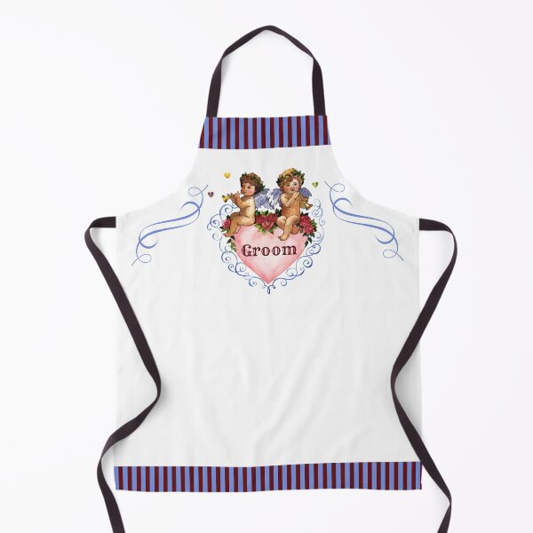 Item preview, Wedding party gift groom angels cherubs heart white designed and sold by GrammarDance.