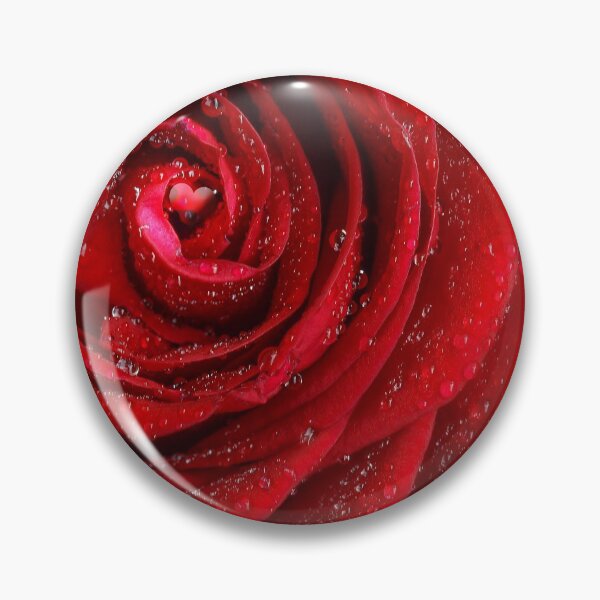 Item preview, Flowers Wet Red Rose with Highlighted Crystal Heart designed and sold by artBeatandSoul.
