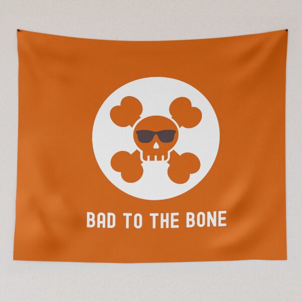 Item preview, Bad to the Bone Skull Skeleton Halloween Fun Pun Funny Scary Costume  designed and sold by gkao.