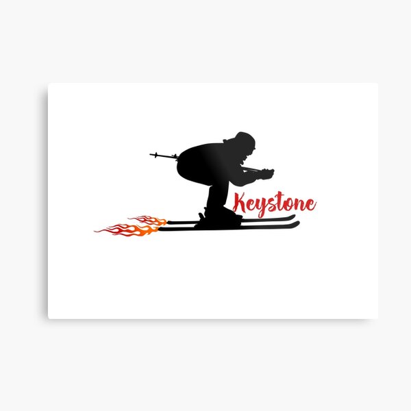 Skiing in Keystone Metal Print