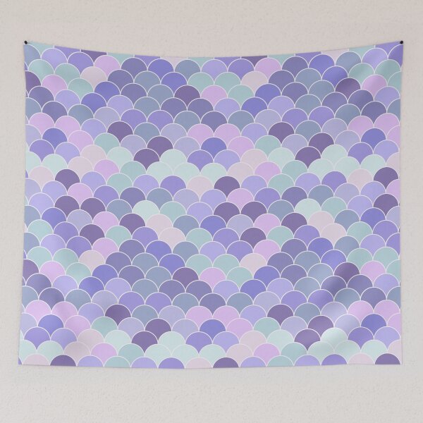 Item preview, Fish scales pattern multicolor violet designed and sold by Kamiri.