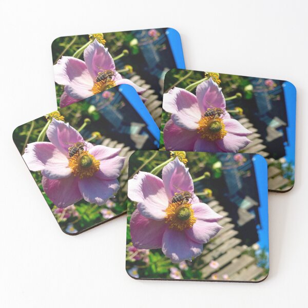 Item preview, Bee Buzz Pollen Collecting Working Pink Flower Photography designed and sold by IBMClothing.