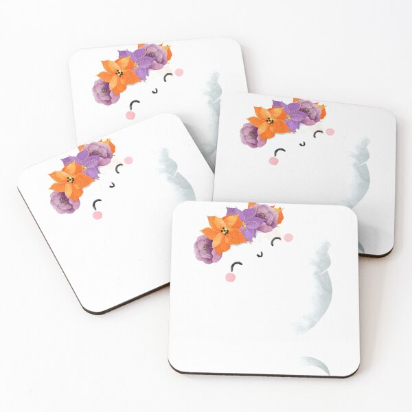 Item preview, Cute Halloween Ghost with Flowers designed and sold by MugsMe.