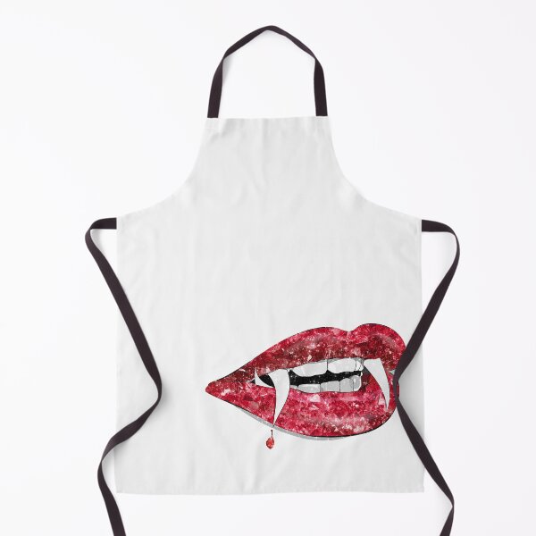 Item preview, Vampire Lips Red Ruby Diamond Fangs Halloween Lipstick Makeup designed and sold by Jolly-Yosei.