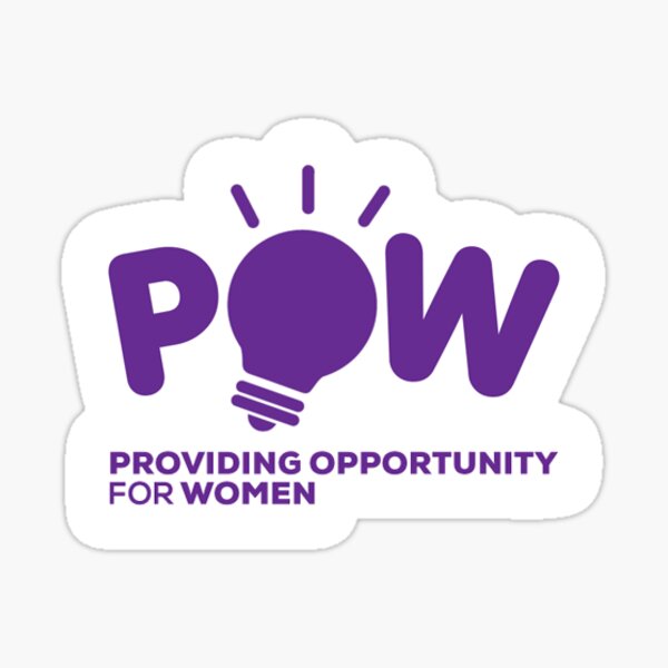 Providing Opportunity for Women Purple Logo Sticker