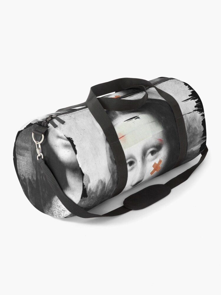 Mona Lisa Vintage Duffle Bag by Pop Alien