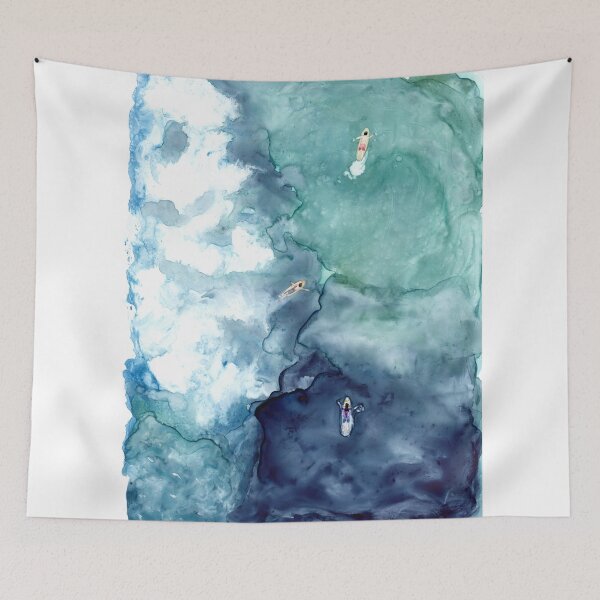 Item preview, Surfers Bird Perspective Watercolor on Yupo Paper designed and sold by Sandra Connelly.